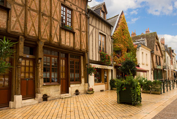 timbered houses in Amboise, France