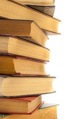 Stack of Old Books isolated on white