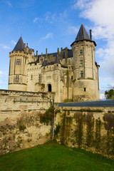 Fototapeta na wymiar Saumur castle at Loire valley