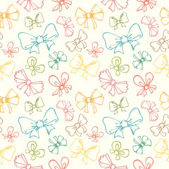 seamless pattern with gift bow