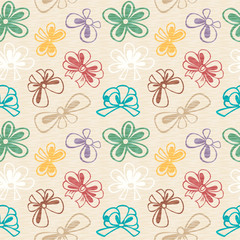seamless pattern with gift bow