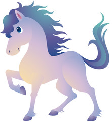 馬　たてがみ　紫