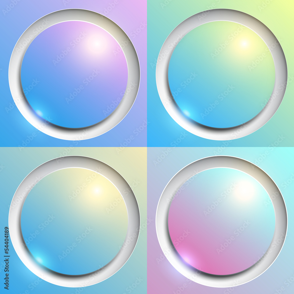 Poster Abstract background with colorful plastic buttons