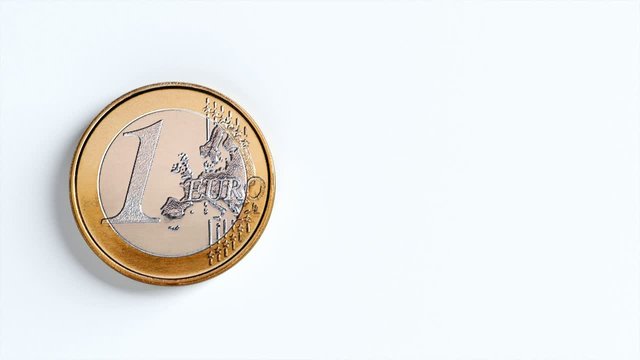 Rolling 1 Euro Coin Video For Advertising First Version