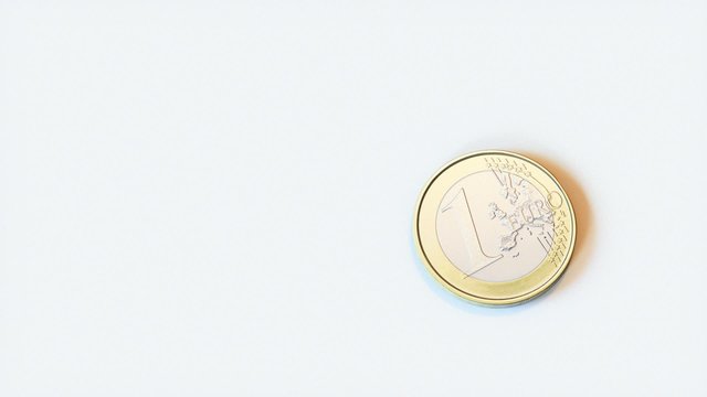 Rolling 1 Euro Coin Video For Advertising Second Version
