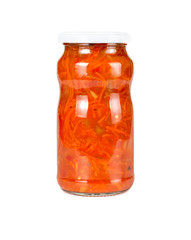 Canned carrots in a tomato sauce