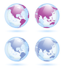 Earth globes set