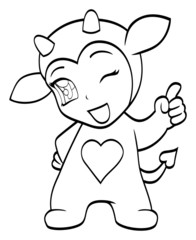 Cartoon chibi imp