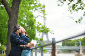 Happy couple in Paris