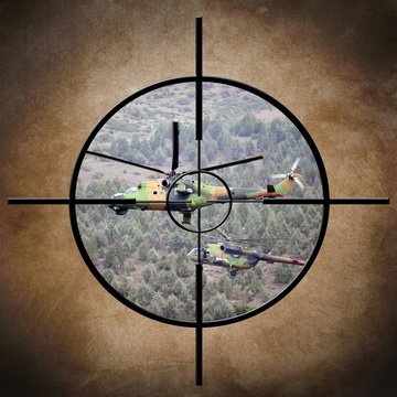 Target on helicopter