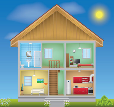 Detailed house interior