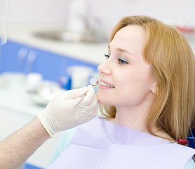 Teeth checkup at dentist's office