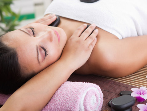 spa woman in massages salon