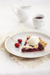 Piece of cherry pie