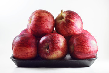 Fototapeta na wymiar Red fresh apples in supermarkets