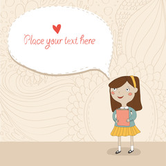 Back to school. Vector background with empty place for your text