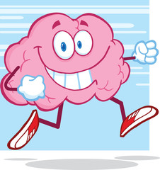 Healthy Brain Character Jogging