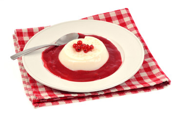 Panacotta aux groseilles