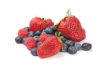 Obraz na płótnie Canvas Mix of isolated berries
