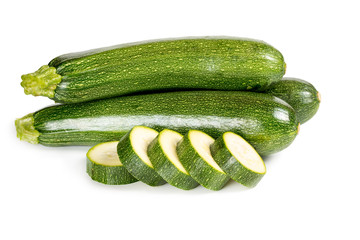 Zucchini isolated on white