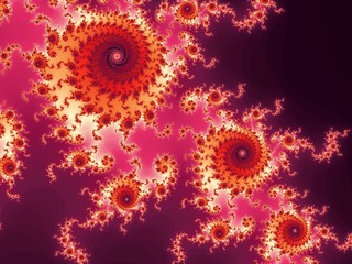 Pink patterned fractal