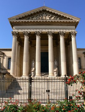 Front view of the courthouse of Montpellier, France