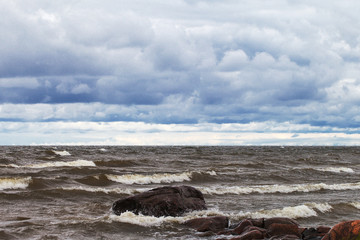 Storm in Baltic sea.
