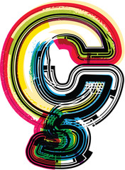 Colorful Grunge symbol