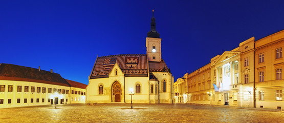 Fototapeta na wymiar Kościół Świętego Marka w Zagrzebiu, Chorwacja
