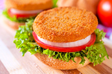 Fried fishburger
