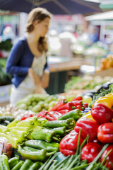 Young woman on the market