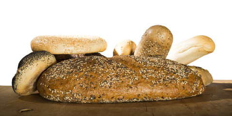 White isolated bread