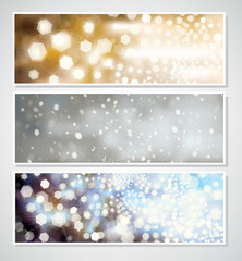 Vector Christmas banners for design.