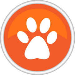 Fototapeta premium Иконка с изображением следа животного