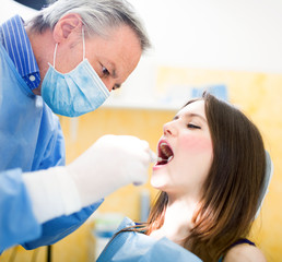 Dentist at work