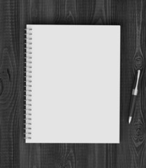notebook and pen