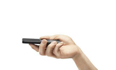 hand holding phone