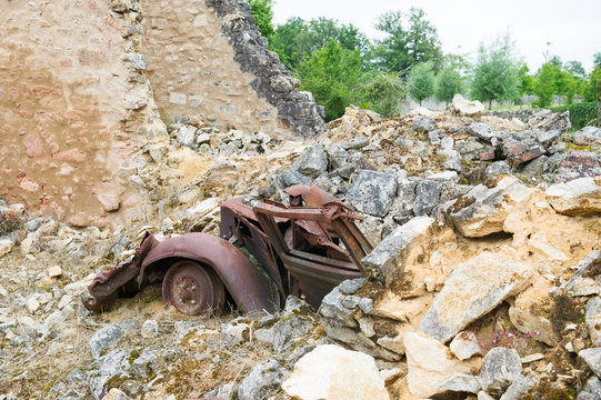 Wreck Car in Oradour sur Glane