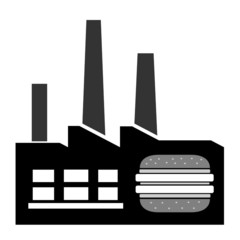 Burger dans une usine, production