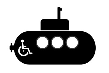 Sous-marin pour personne handicapée en fauteuil roulant