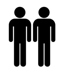 Fototapeta na wymiar Couple d'homme, symbole homosexualité 
