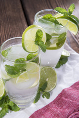 Glass with Sparkling Water