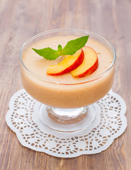 Delicious peach mousse