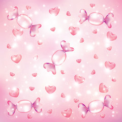 Candy hearts background