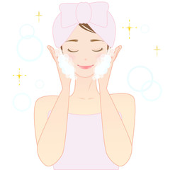 美容　キレイ　女性　お手入れ　エステ 洗顔