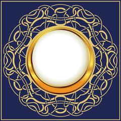 gold frame with floral ornamental