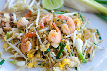 Pad thai. Thai noodle style