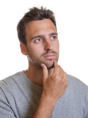 Naklejka premium Thoughtful latin man