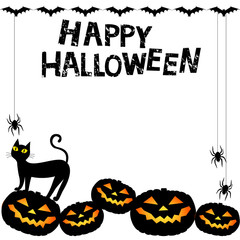 ハロウィンフレーム白