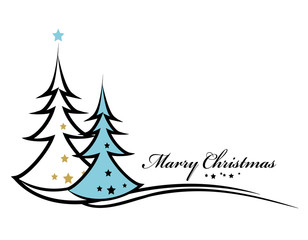 Beauty Christmas tree vector background